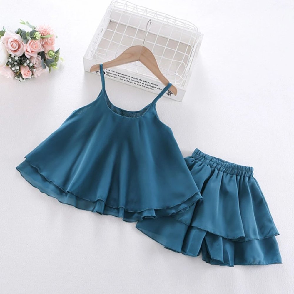 Beautiful Chiffon Spaghetti Top and Shorts (Please read description b4 you buy!)